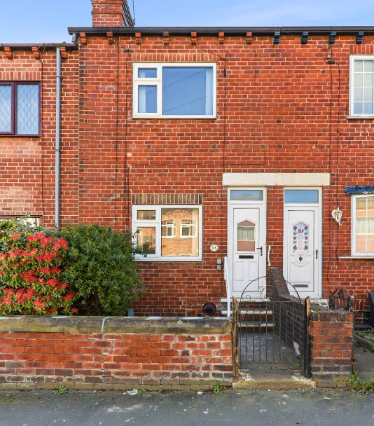 Two-bedroom red-brick terraced buy-to-let property in the Leeds region